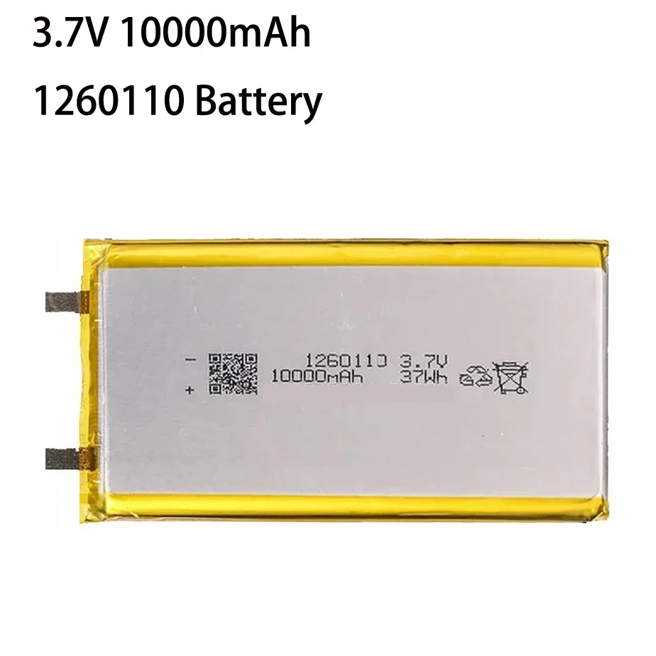 3.7V 10000mAh 1260110 Polymer Lithium Battery Use For Power Bank GPS Laptop Camping Lights Diy High Qulity 100% Real Capacity