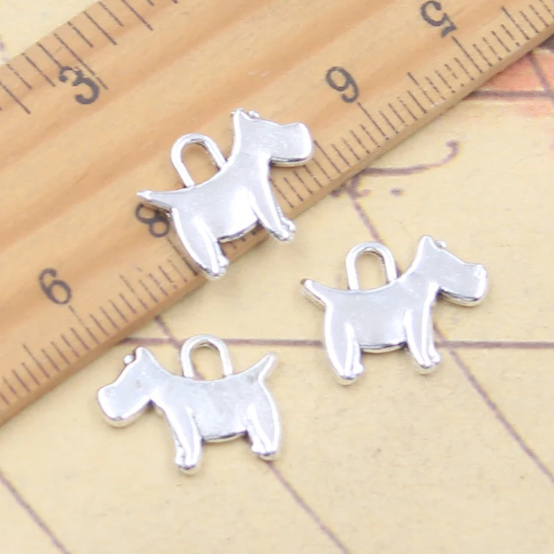 40pcs Charms Scotty Dog 15x12mm Tibetan Pendants Crafts Making Findings Handmade Antique Jewelry DIY For Necklace