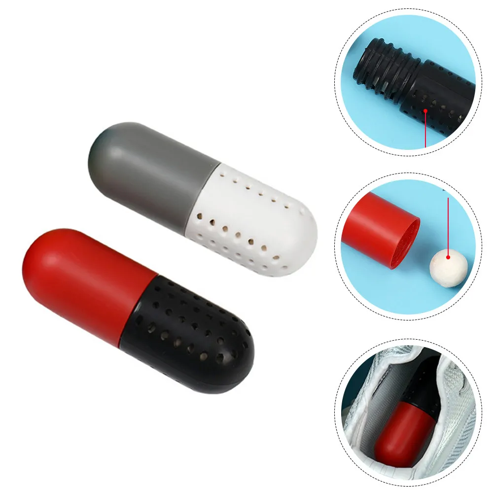 

2Pcs Deodorant Capsule Plastic Zeolite Shoes Odor Absorber Closet Wardrobe Dorm Supply Home Use Capsule