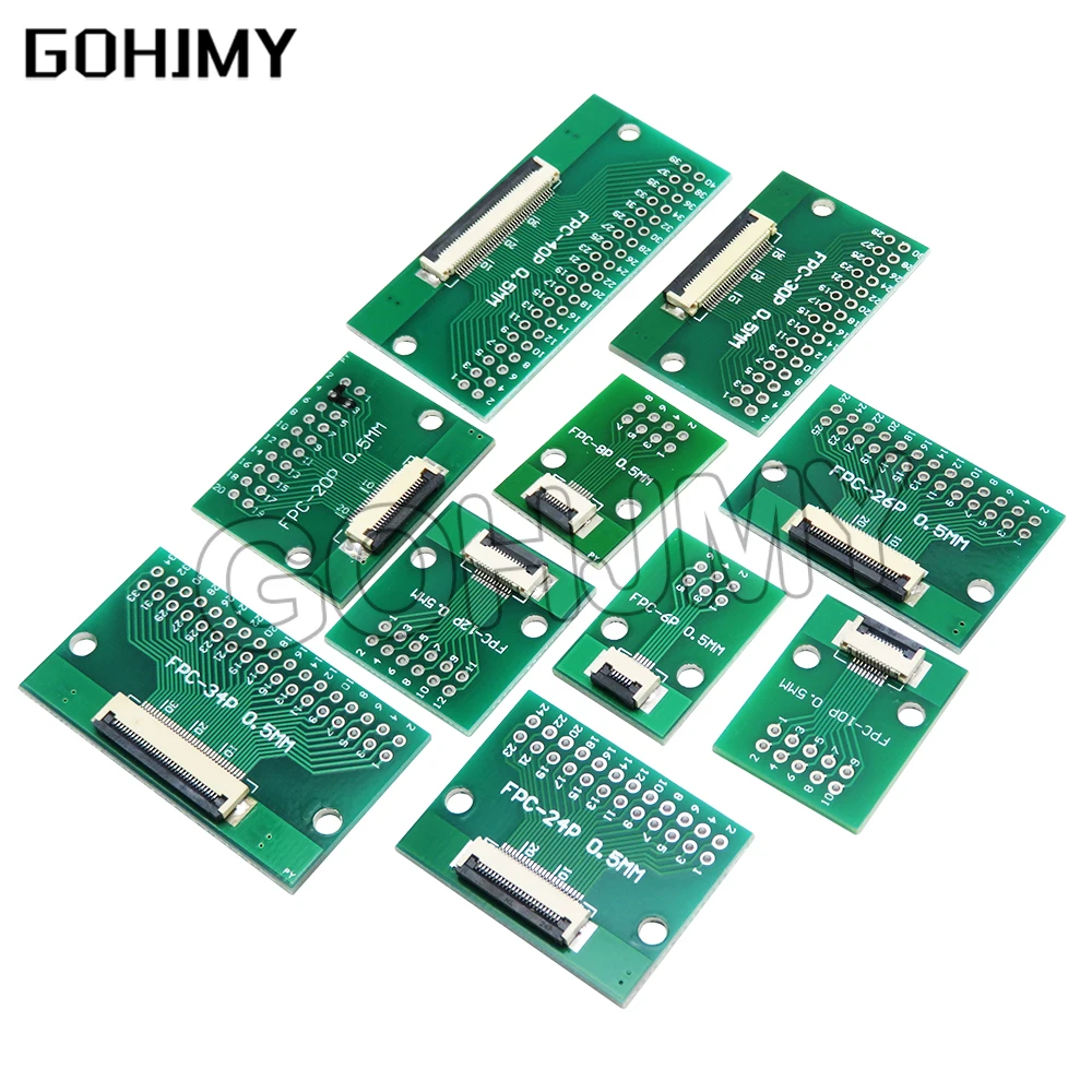 FPC FFC 0.5MM Pitch For cable transfer Conversion board DIY PCB board  6P/8P/10P/20P/30P/40P/60P