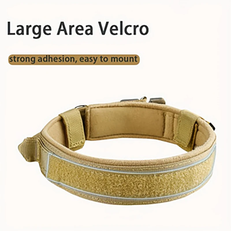 Tactical Dog Collar Adjustable Military Nylon Dog Collar with Control Handle and Heavy Duty Metal Buckle for Medium & Large Dog view 5