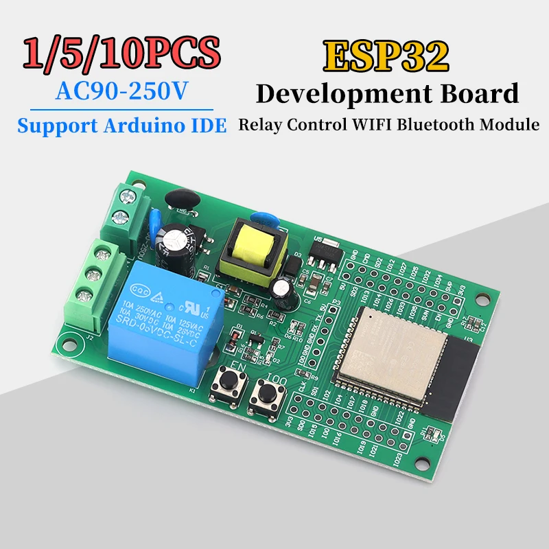 Hight Power AC90-250V ESP32 Module Relay Control Support Bluetooth/WIFI Module of Arduino Development