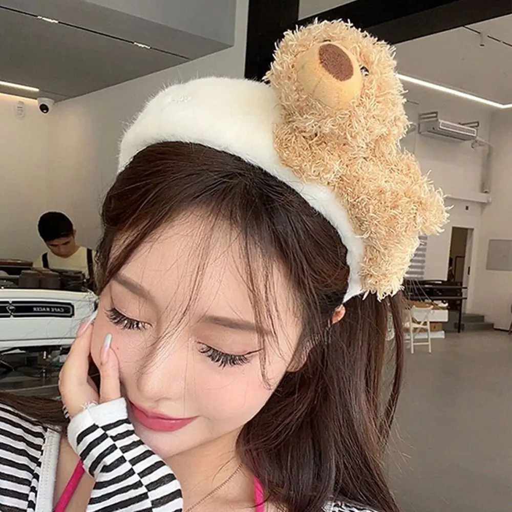 

Makeup Headband Hair Artifact Headwear Rabbit Width Hair Hoop Wash Face Hair Band Women Hair Accessories Cartoon Plush Headband