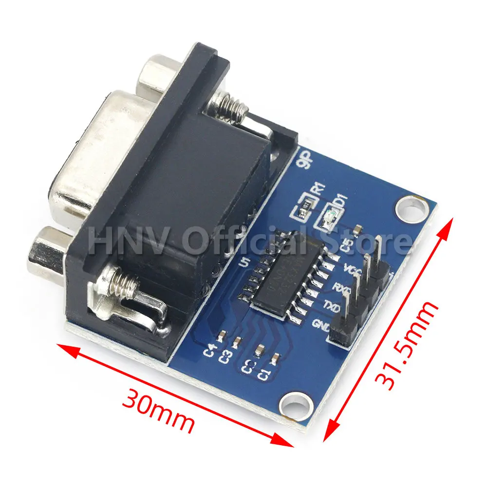 MAX3232 RS232 Seriële Poort Ttl Converter Module DB9 Connector MAX232 Voor Arduino