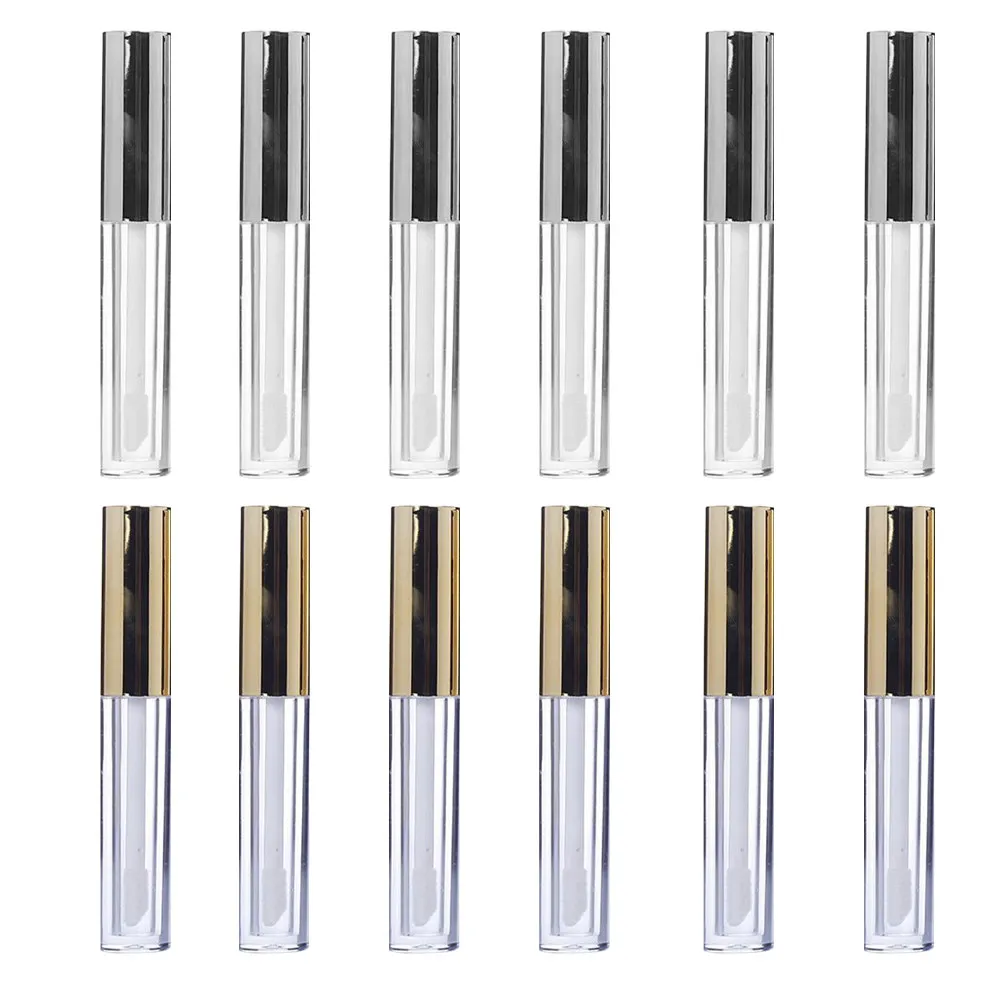 

12Pcs Empty Lip Tube for Travel Lightweight Transparent Lip Gloss Container Subpackaging Bottle Holder Portable