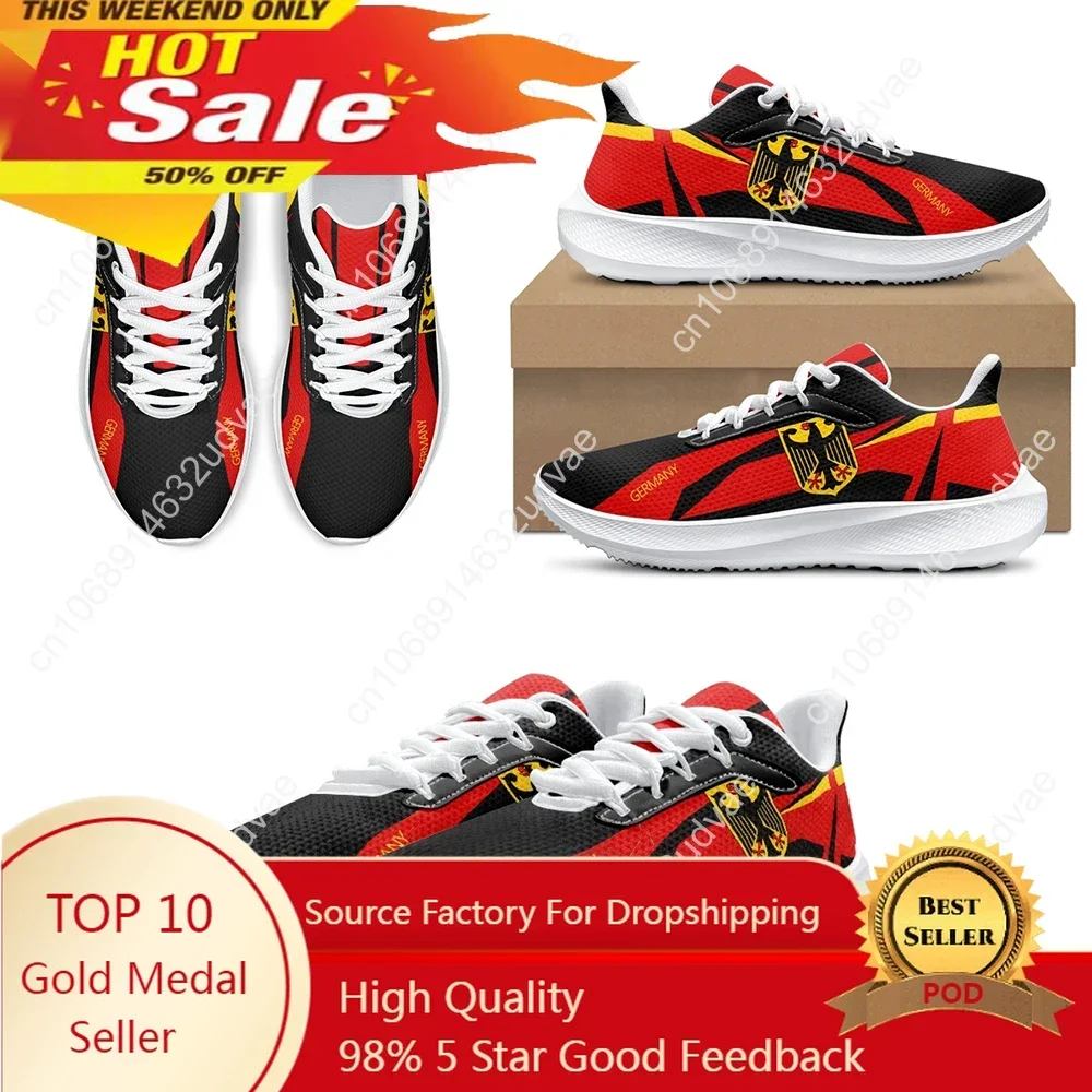 

Running Shoes Germany Flag Design Mesh Sneakers Unisex Non-Slip Tennis Outdoor Breathable Cushioning Sneakers 2023