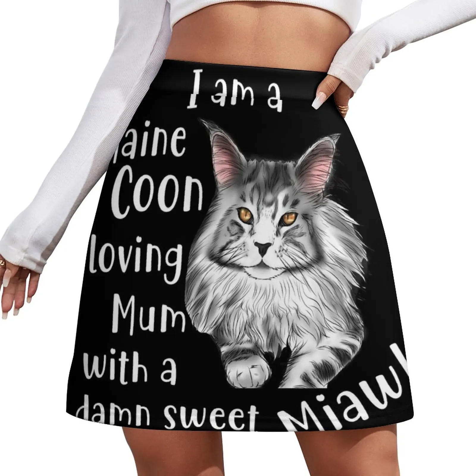 

Maine Coon mum Miaw! Mini Skirt Women's summer skirt Summer dress short skirt for women