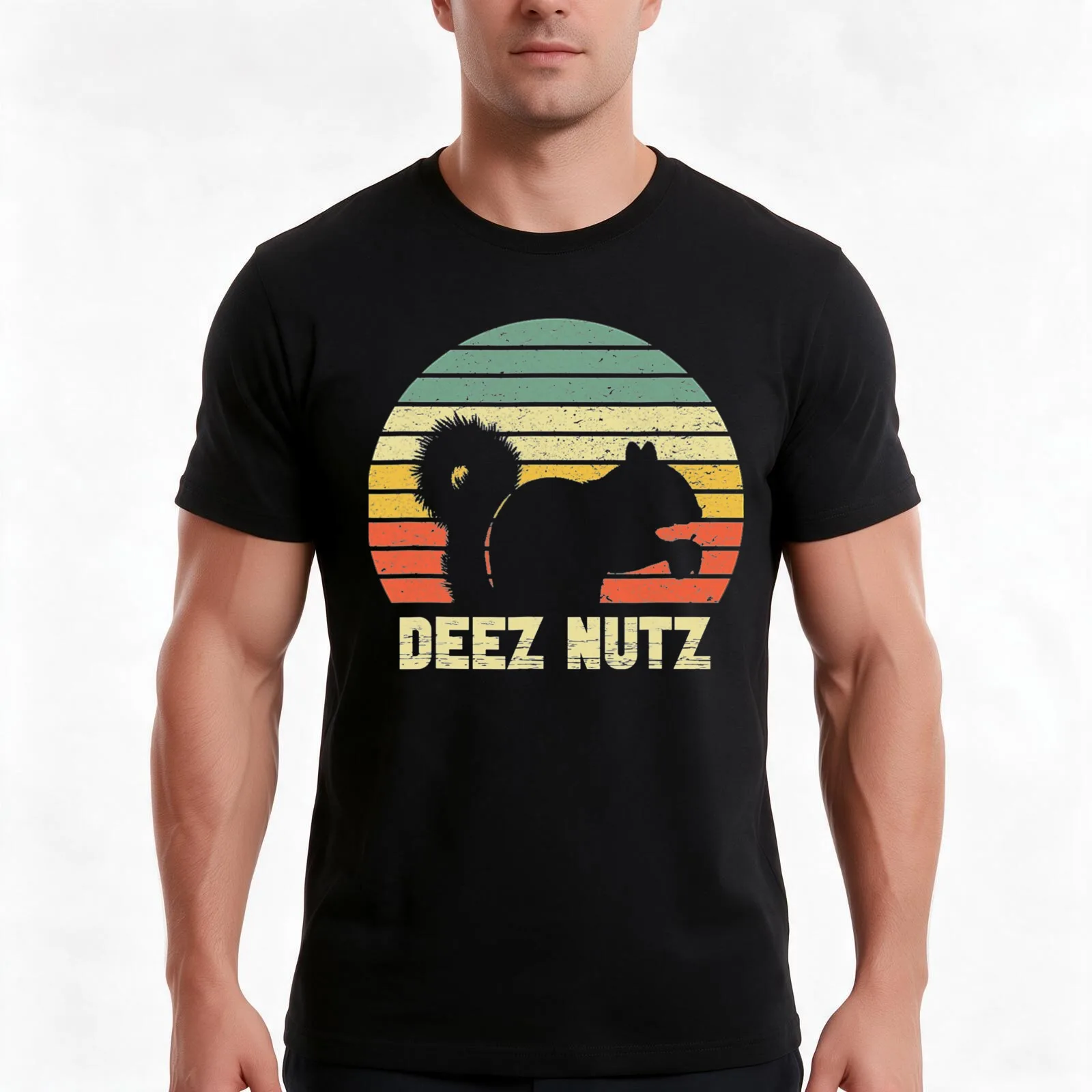 Deez Nuts Nutcracker Squirrel Deez Nutz Deezs Nut Funny T-Shirt, Summer Casual Cotton Tee, Oversized Streetwear Tops