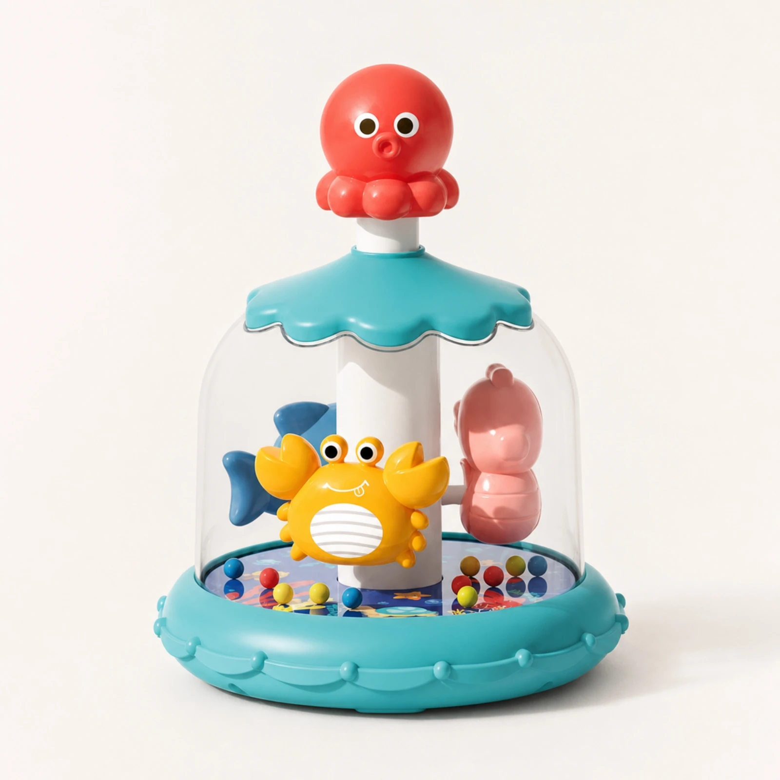 Baby Nursery Ocean Theme - Brinquedo de Criaturas Marinhas com Cúpula