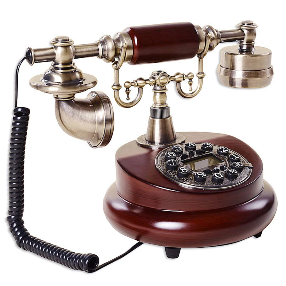 Old-Fashioned Turntable Retro Telephone Household Antique Nostalgic European Home Wired Antique Fixed Telephone