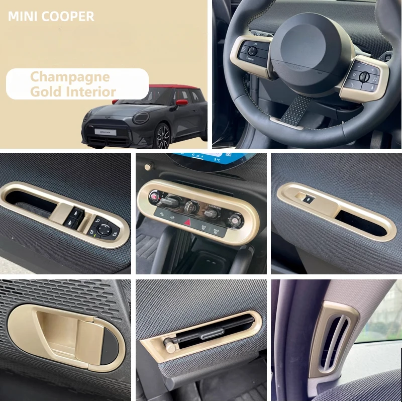 

For Pure Electric Mini Cooper J01 J05 Interior Sticker Modified Accessories Air Outlet Central Control Screen Armrest Button Set