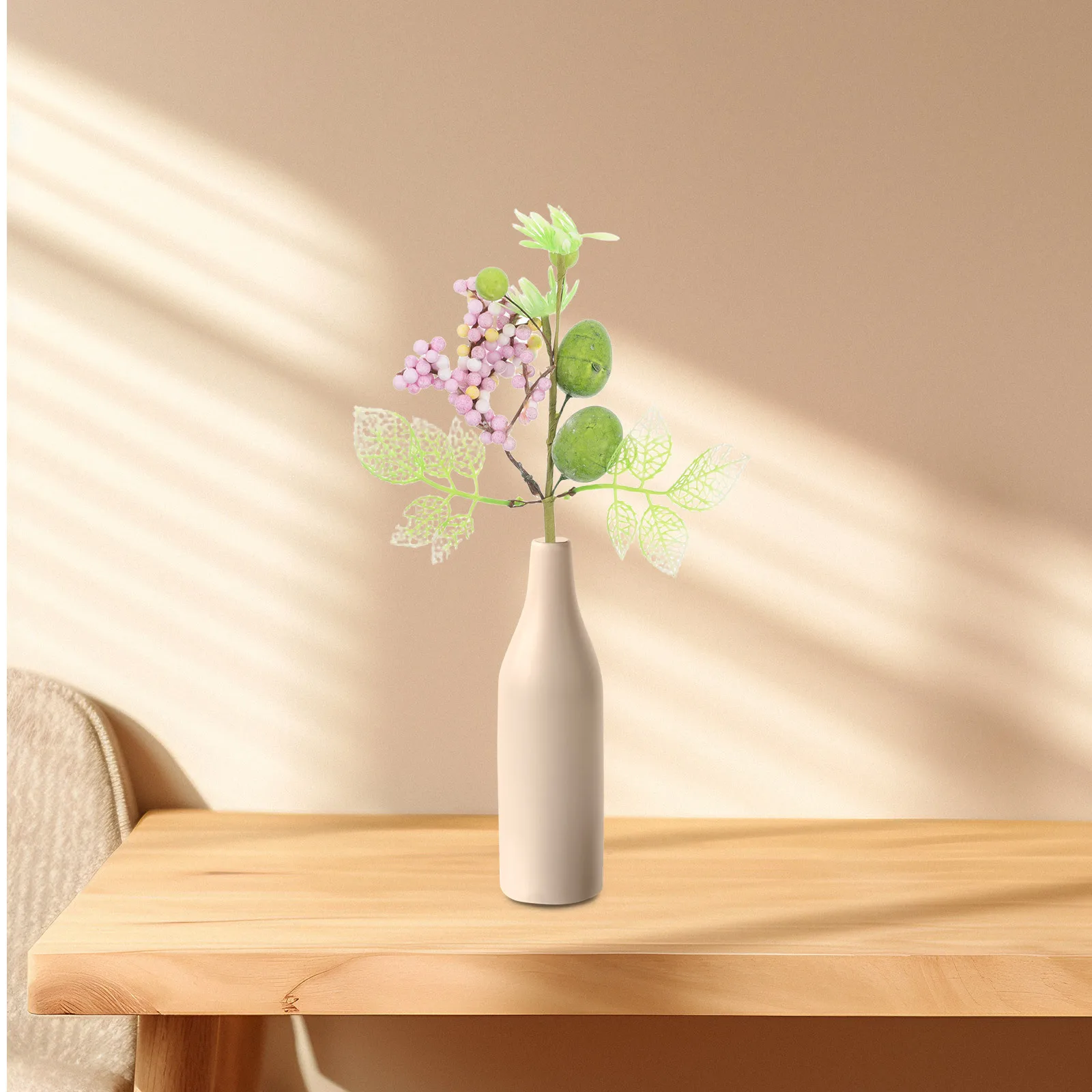

2Pcs Easter Branch Decorations Artificial Easter Egg Stems Spring Floral Picks for Table Centerpiece Home Party Decoration Vase