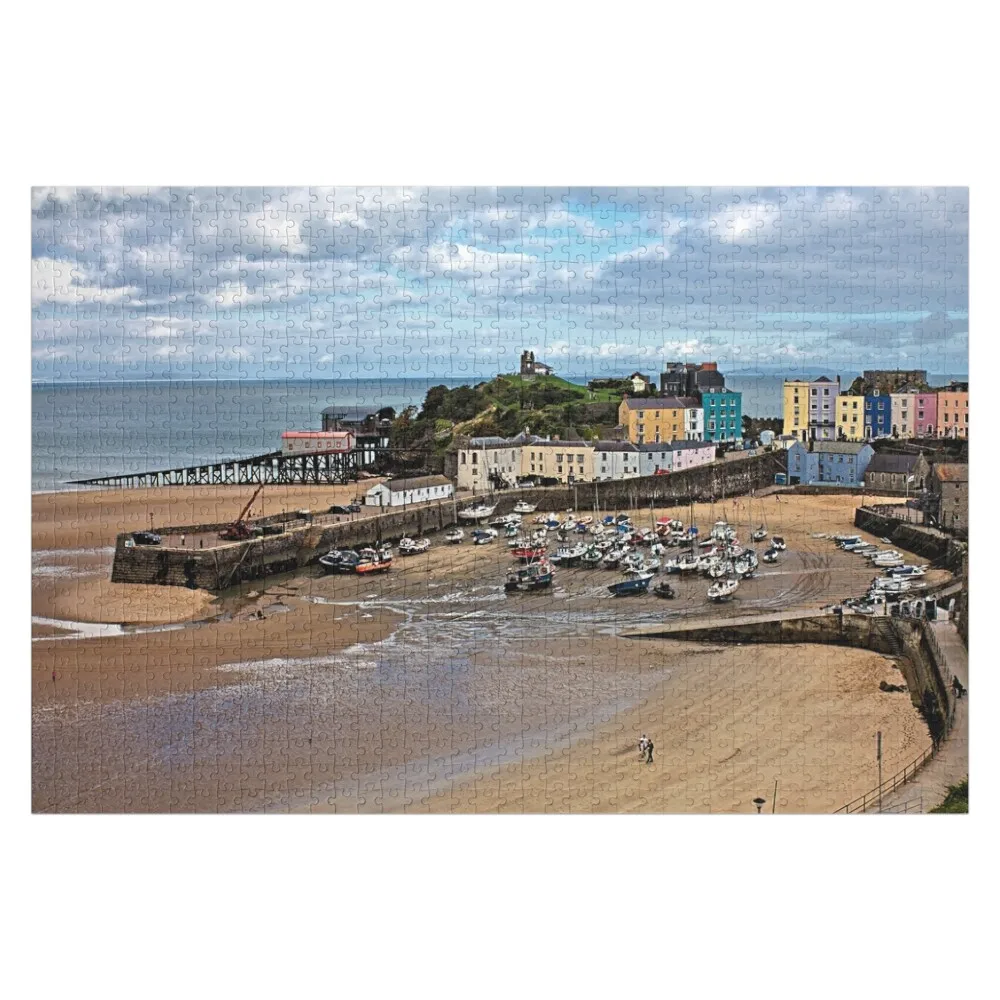Low Tide in Tenby Harbour Jigsaw Puzzle With Photo Personalized For Kids Custom Iq Puzzle
