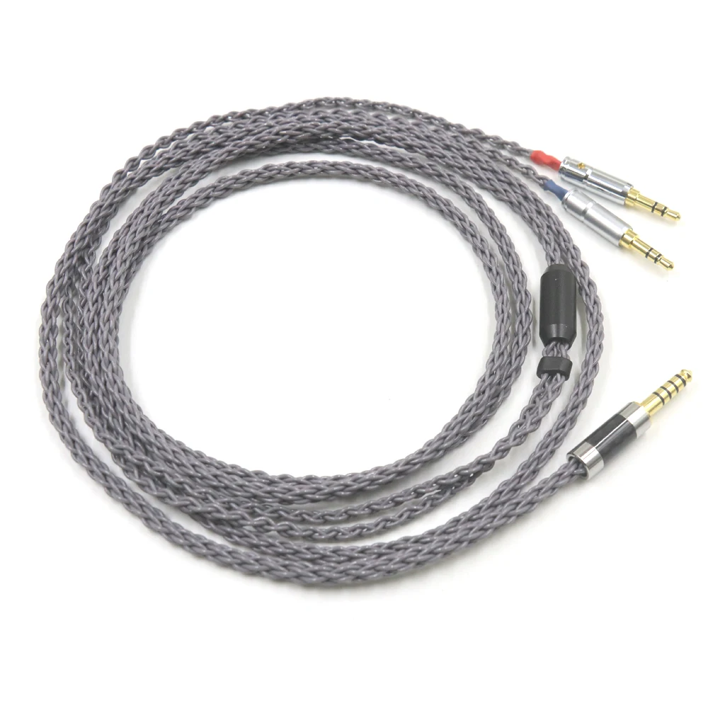 8 Cores Upgrade Cable for Dual 3.5mm Hifiman Sundara Ananda HE1000se HE6se HE400 Denon AH-5200 7200