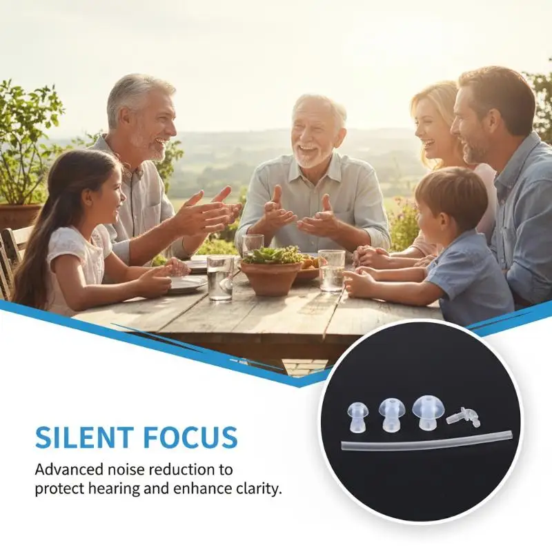20Pcs Silicone Hearing Aid Earplug Ear Plugs Eartips Domes Sound Tube L  S Hear