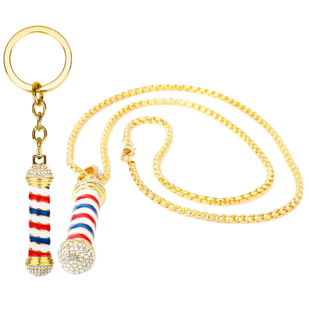 

Schoolbag Keyring Decoration Pendant Necklace Decorative Chain Metal Keychain for Portable Ornament Barber Souvenir