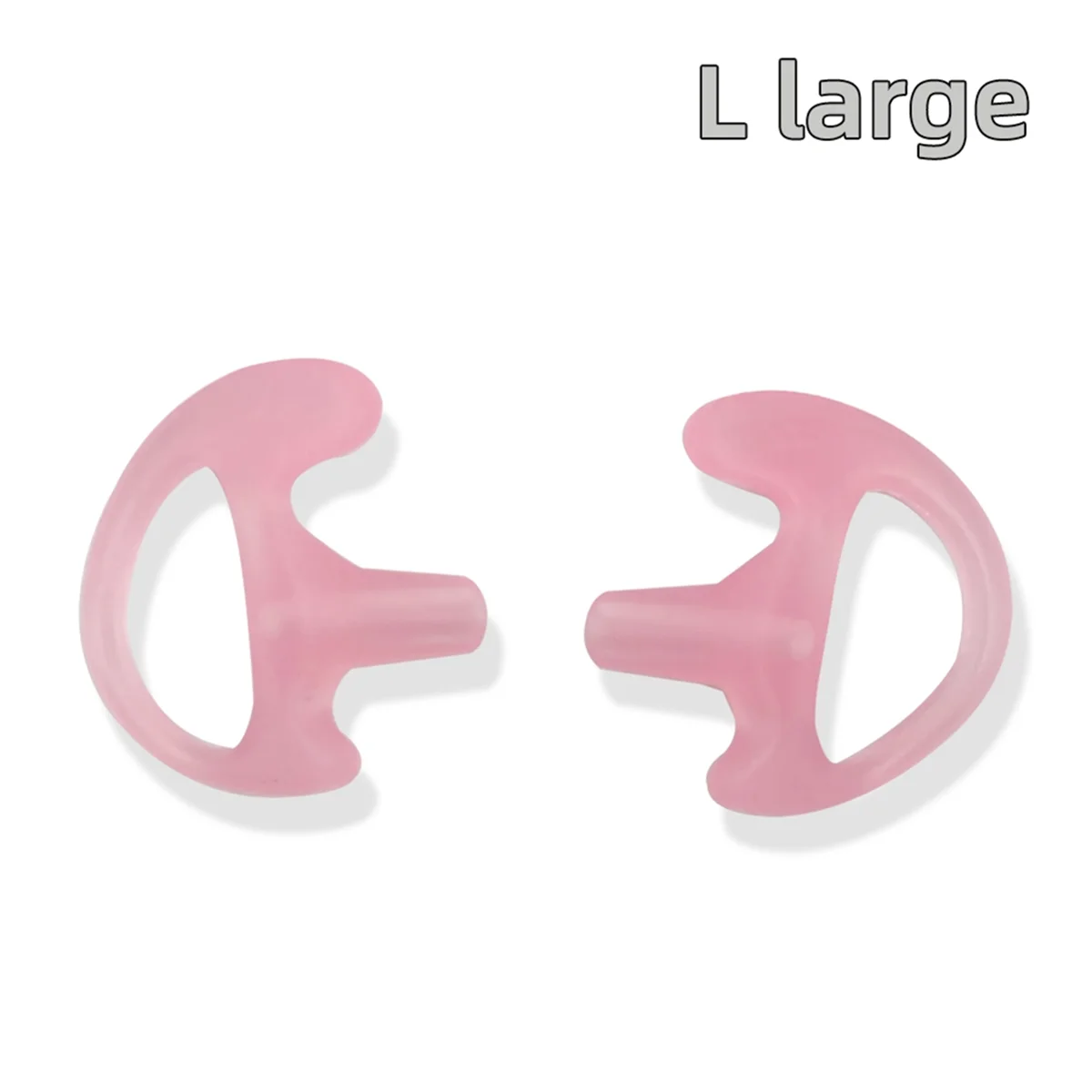 Replaceable Silicone Earplugs Triangle Earpod with Air Tube Headset Pink L Size Earplugs Walkie Talkie Accessories