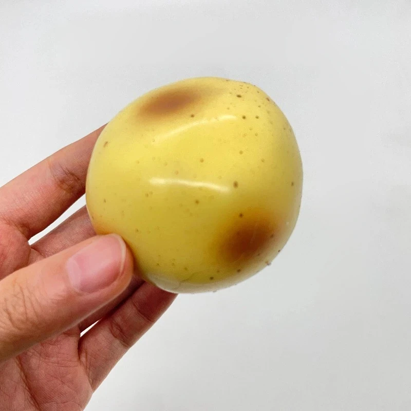 Crunchy Potato Filled Squeeze Stress Ball Handmade Round Maltose Blocks Crispy ASMR Sensory Accessory for Adult Anxiety Relief