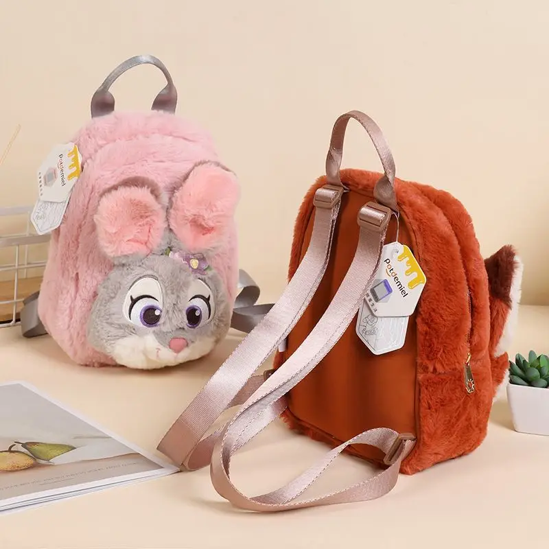 Disney Judy Nick Backpack Cute Cartoon Personalized Creative Fashion Plush Chip Doll Bag for Boys and Girls Birthday Gift