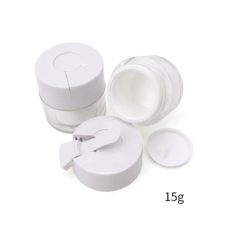 Empty Cream Jar Refillable Lotion Bottle With Spoon 15/30/50g Airless Pump Jar Refillable Acrylic Cream Bottle Vacuum Bottle