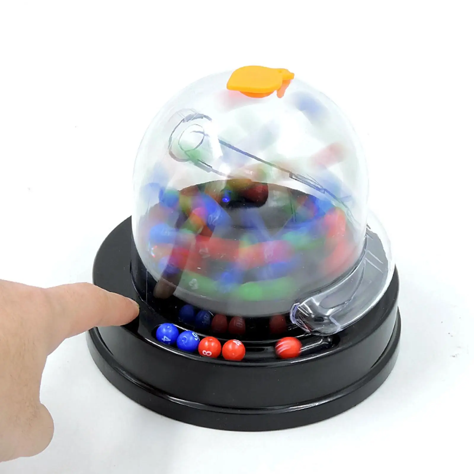 Electric Lotto Ball Machine Mini Lottery Machine, Party Games, Desktop Game with Balls Cage Game Bingo Machine for Nightclub