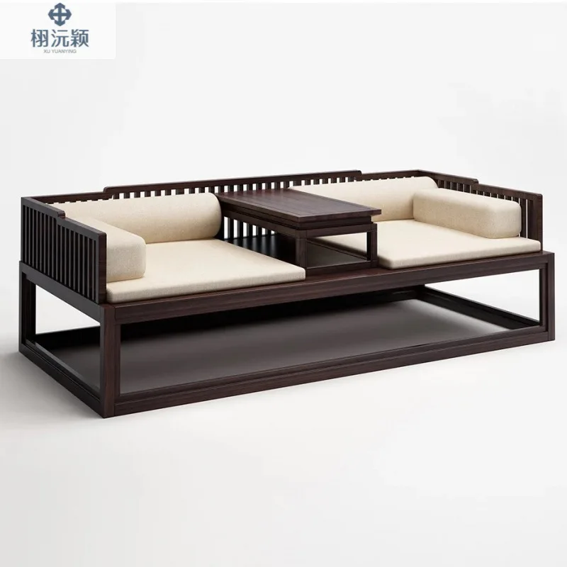LH new Chinese modern Chinese style Arhat bed push-pull living room sofa integration