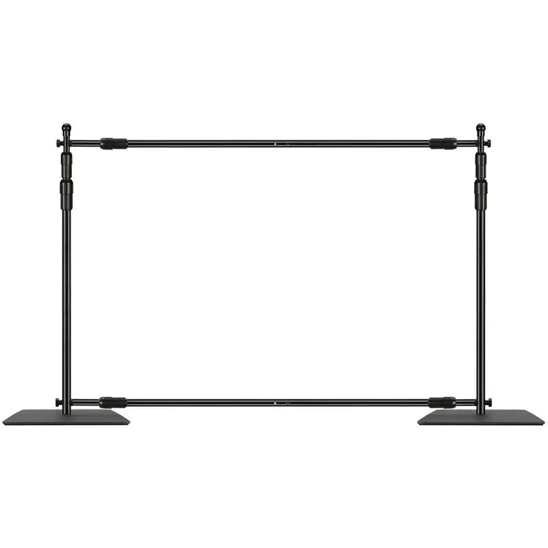 Toile de fond professionnelle pour photographie, 3048 x 3048 mm, support de tissu réglable avec tringle et rideau pour mariages et événements festifs