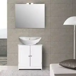 Under Sink Storage Vanity with Bathroom Cabinet Space, anity Cabinet with Double Doors and Storage Shelves