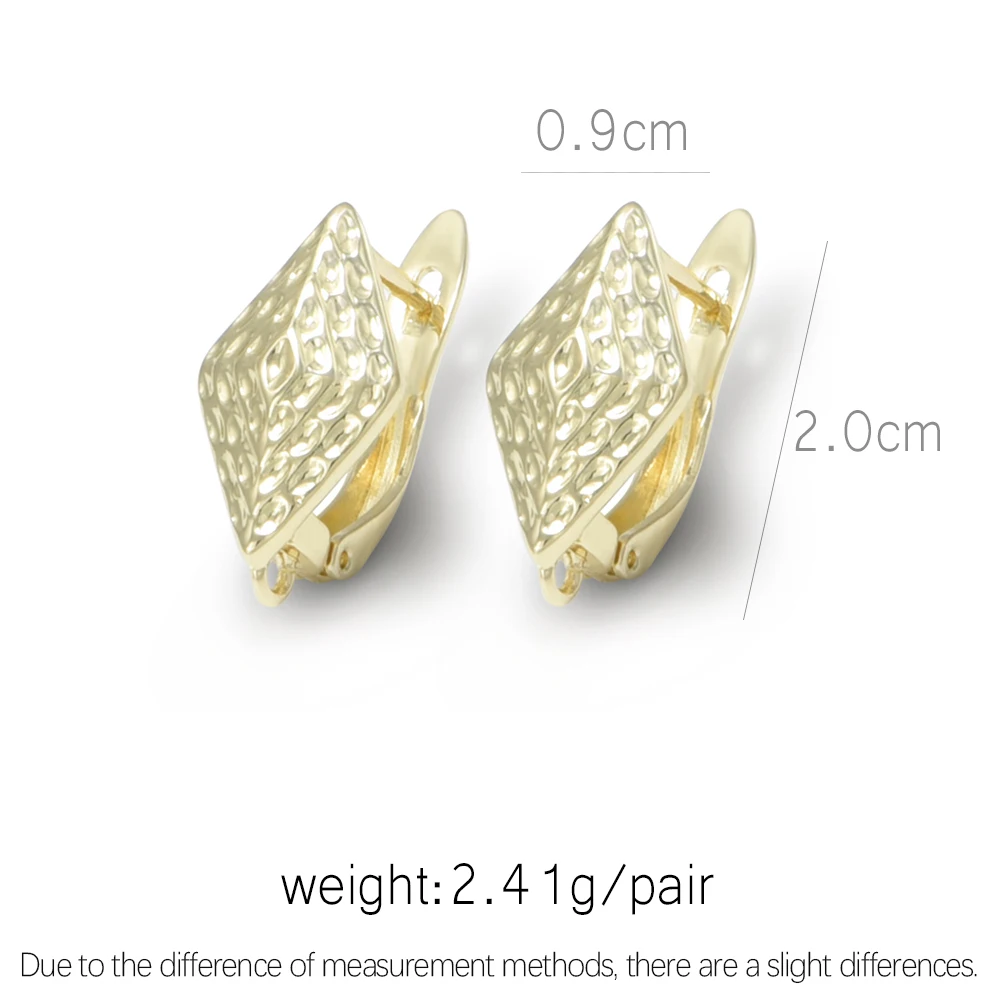 14k الذهب الحقيقي مطلي اليدوية الأذن سلك السحابات النحاس هوك القرط اكسسوارات للنساء الأقراط الموضة صنع