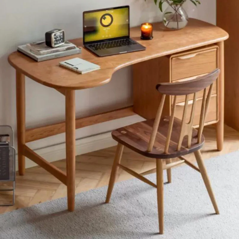 Drawer Wooden Office Desk Computer Storage Minimalist Shelves Office Table Space Saving Standing Meuble Bureau Home Furniture
