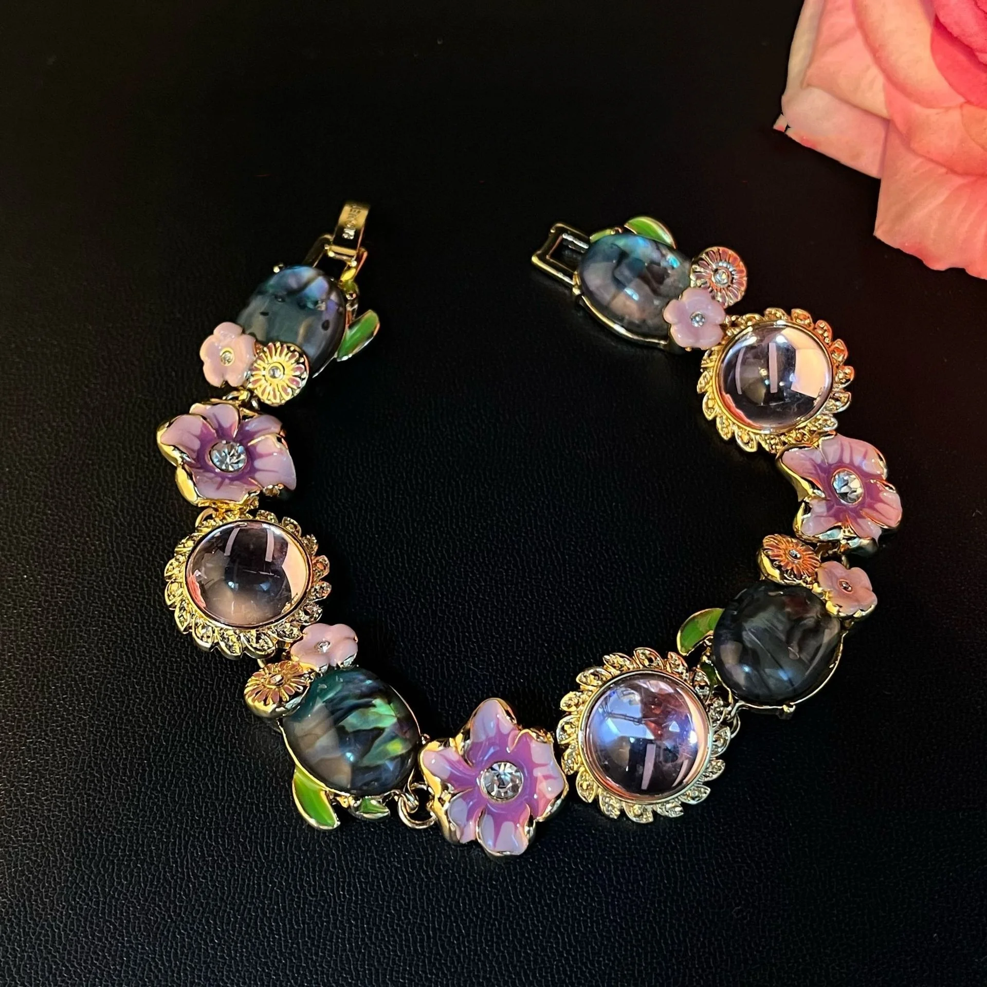 

European and American fairy candy colored flower bracelet