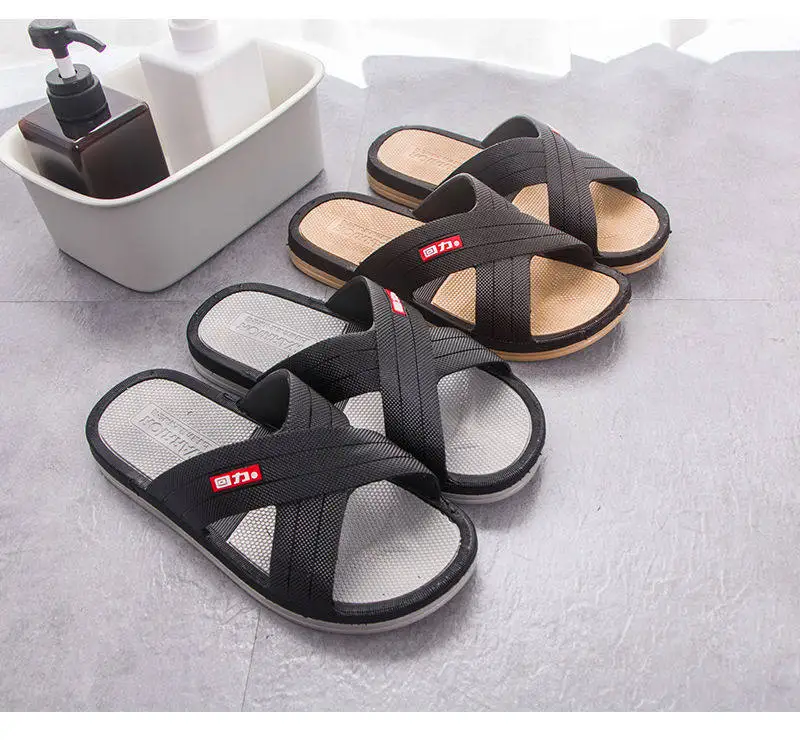 Pantuflas Antideslizantes para Baño, para Hombre y Mujer, Pantuflas Planas de PVC Transpirables para Interiores, Cómodas, Res...
