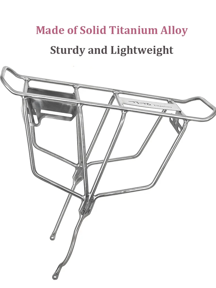 Solid Titanium Alloy 26 27.5 29 Inch  700C Long Distance Travel Bicycle Road Bike Rear Cargo Frame Luggage Carrier Pannier Racks