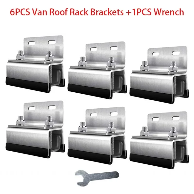 6/4pcs Van Roof Rack Mount Kits RVs Photovoltaic Brackets With Wrench for PROMASTER, Boxer, DUCATO, and JUMPER New