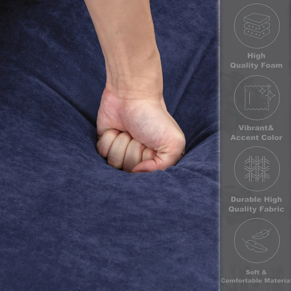 Canapé de rangement modulaire en tissu sans accoudoirs, canapé sectionnel central avec dossier inclinable, 25,19 x pour sièges confortables