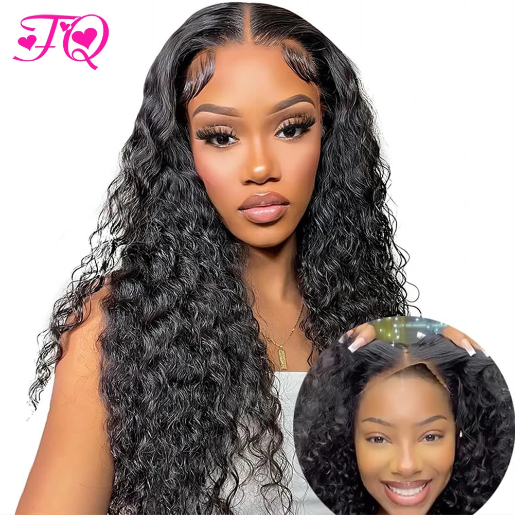 

30inch HD Glueless Preplucked Human Wigs Ready to Go 4x4 Lace Closure Water Wave Wear & Go Glueless Human Hair Wig Raw Products