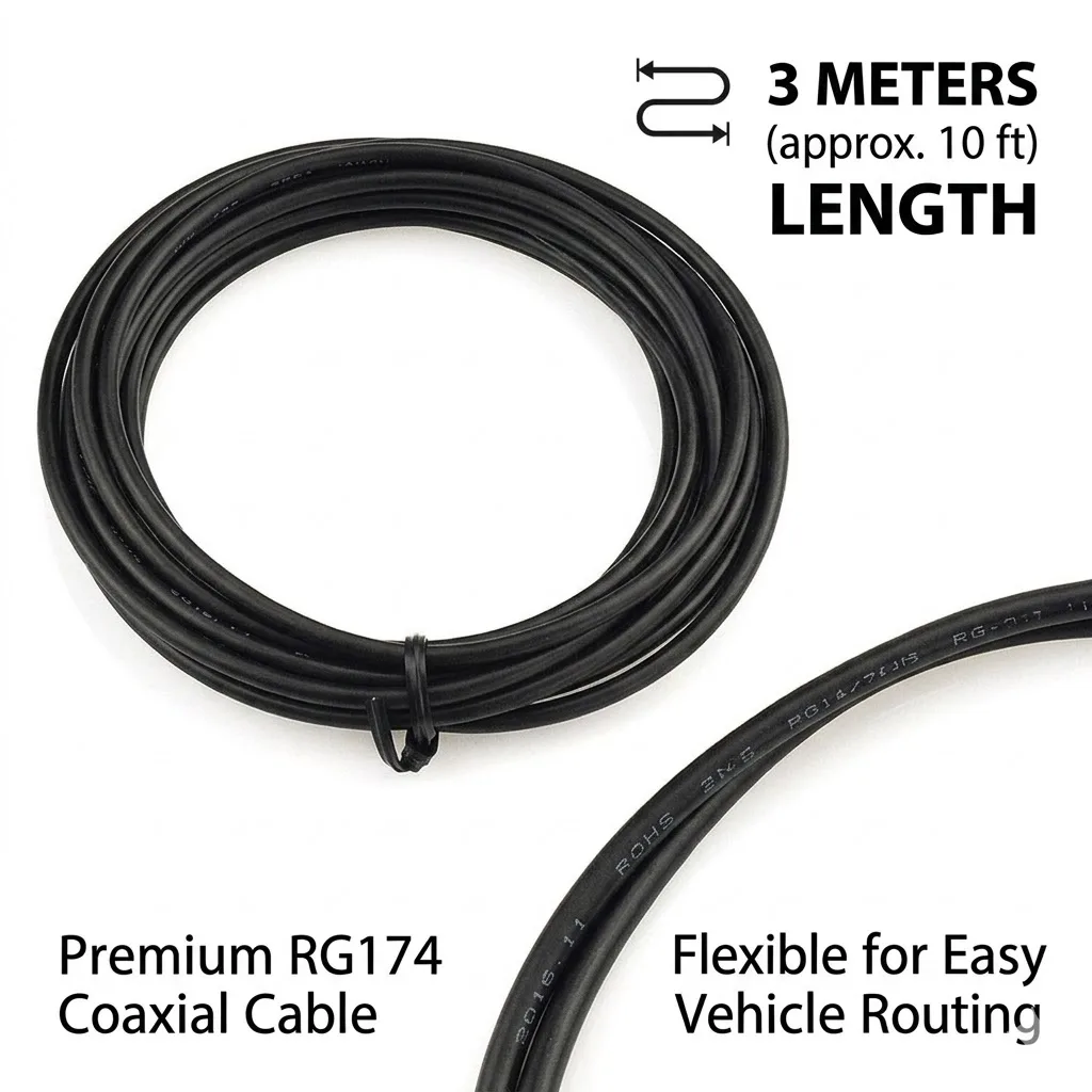 Eightwood 2320-2345 MHz Car DAB Antenna Fakra H Violet Female 3m Cable Adhesive Aerial for Sirius XM Satellite Radio Stystem
