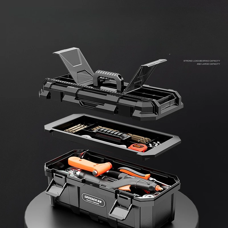 

Многофункциональный пластиковый полипропиленовый ящик для хранения инструментов с ручкой различных спецификаций, портативный органайзер для инструментов, гаражное хранилище