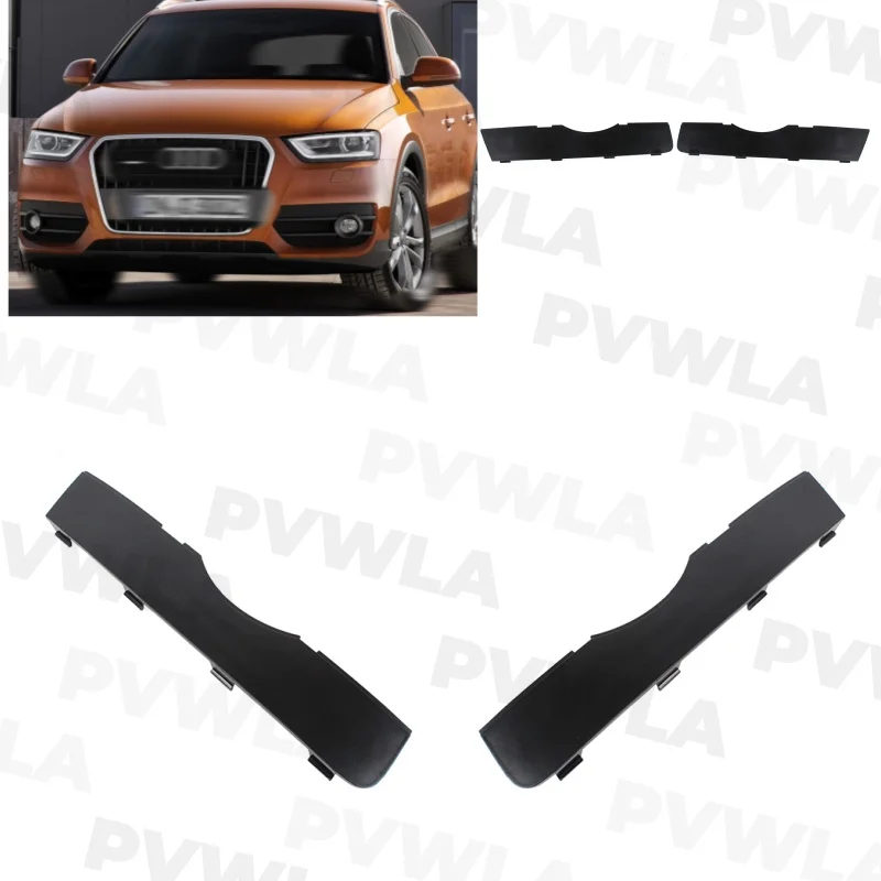 Dla Audi Q3 2011 2012 2013 2014 1 para przedniego zderzaka światło przeciwmgielne osłona grilla tapicerka 8U 0807379 B 8U 0807380 B