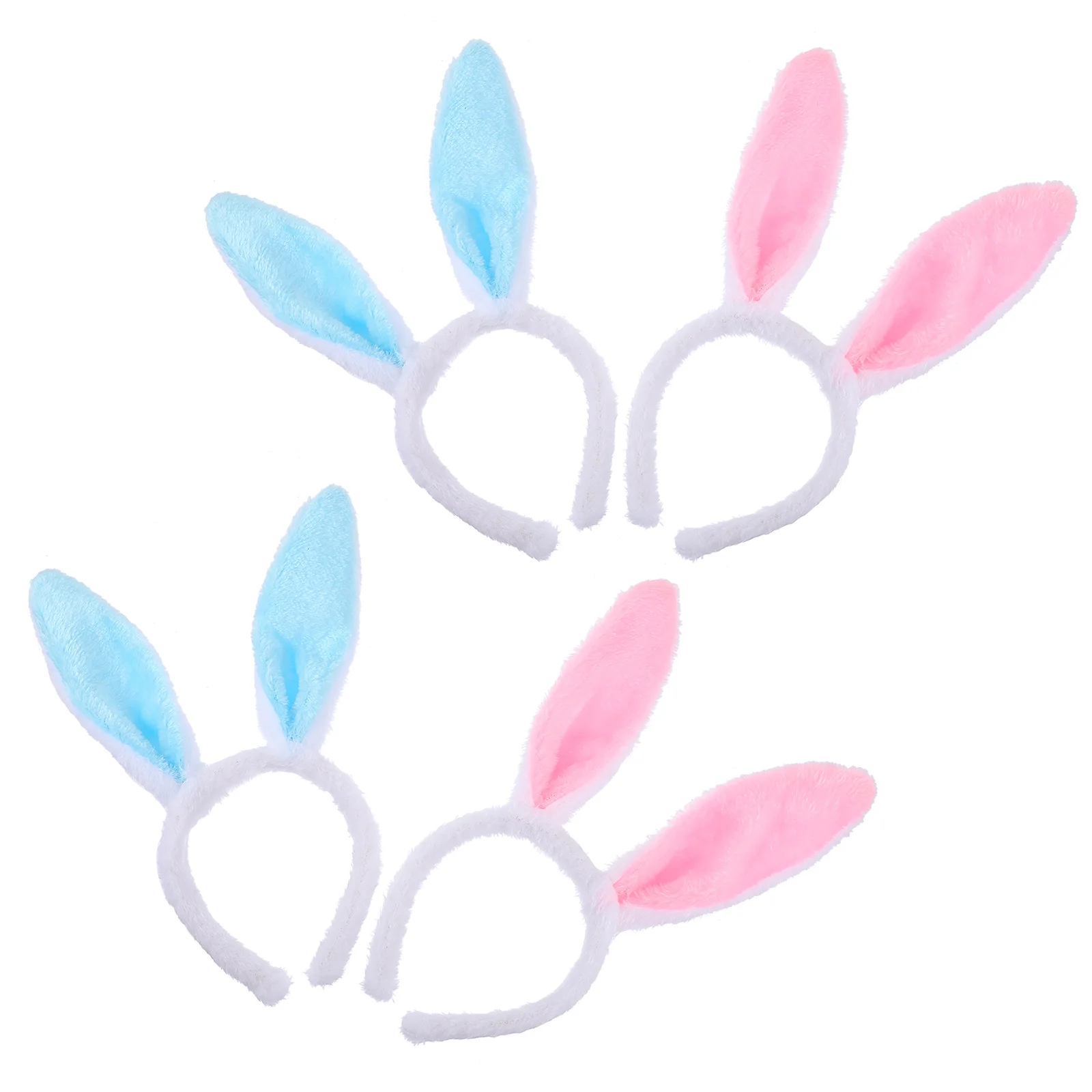 

4Pcs Rabbit Ear Headbands Bunny Ears Hairband for Kids Easter Costume Festive Cloth Comfortable Unique cosplay Photo Birthday