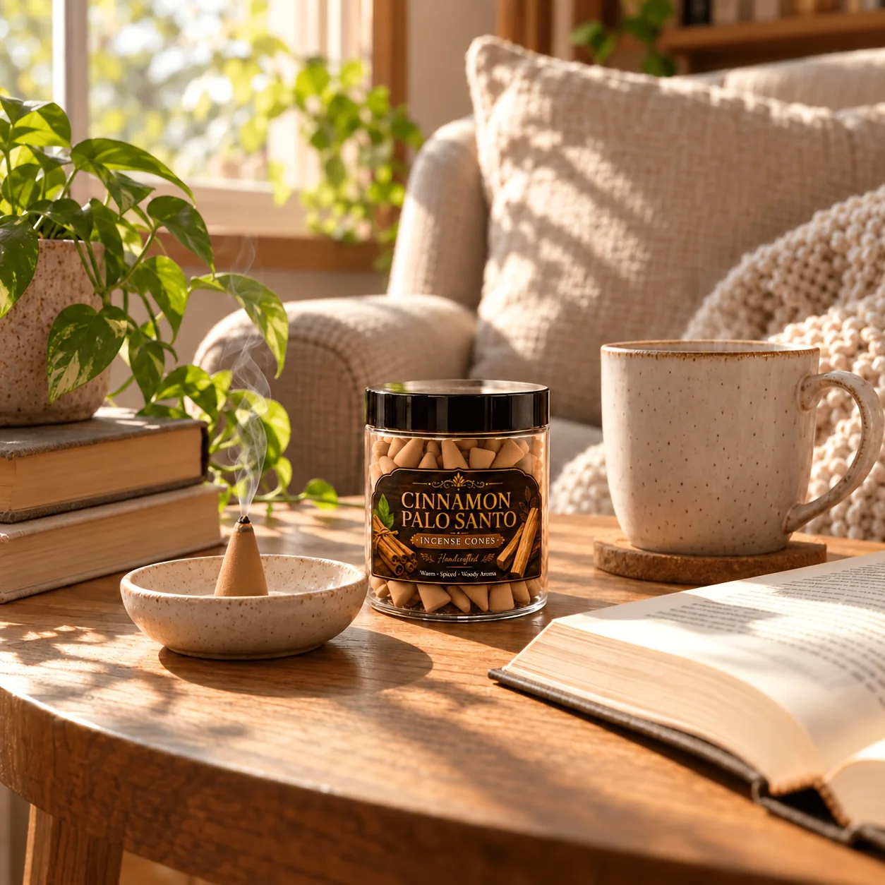 High-Quality Sacred Wood Incense Cones, Carefully Selected Raw Materials, Handmade Perfect for Reading, Meditation, and Relaxation. Long-Lasting Natural Fragrance, Purifies the Air in the Home. Perfect for Holiday Decorations and Gift-Giving.