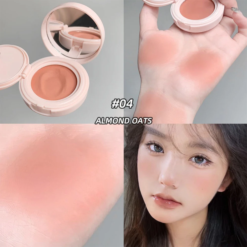 Cushion Blush Cream Face Makeup Blusher Pink Natural Cheek Tint Blush Nude Rouge Cushion Cosmetic Matte Rose Idol Makeup