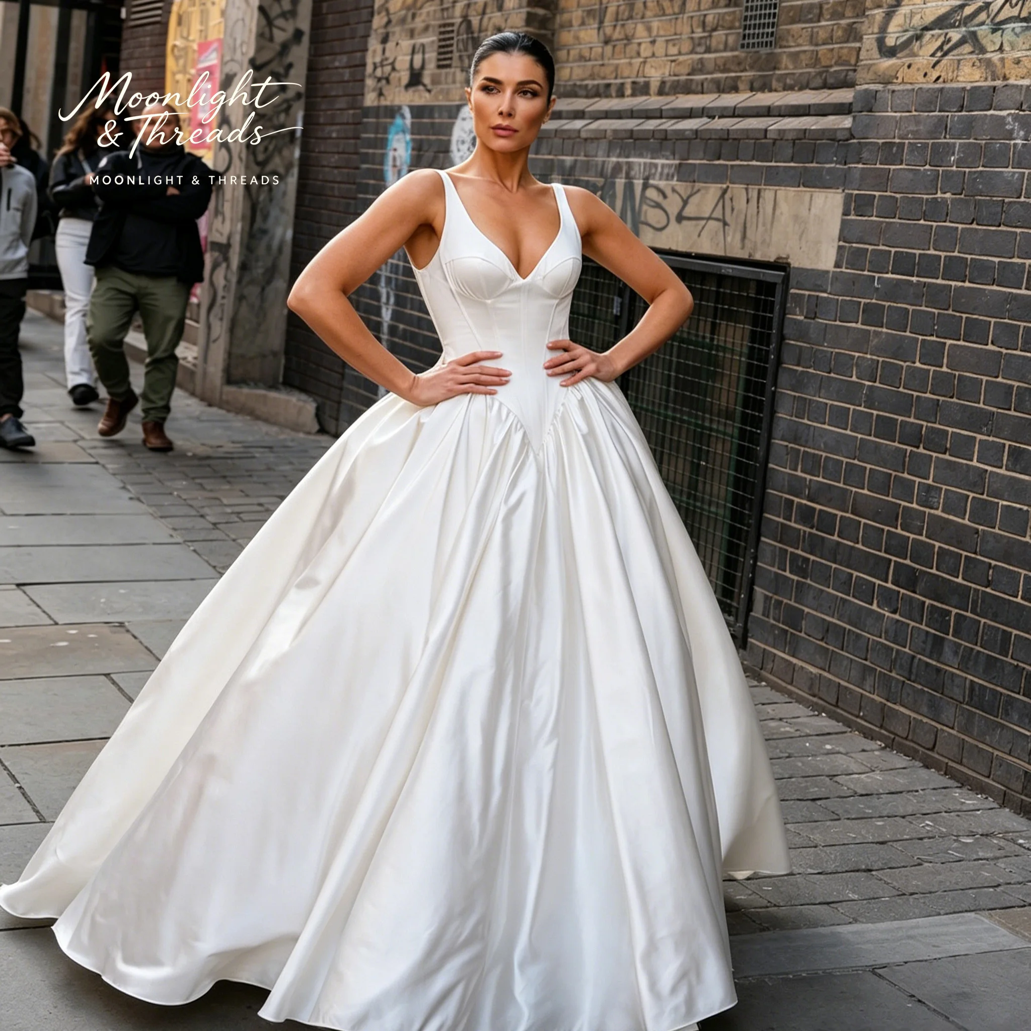 Classic White Floor-Length Formal Gown Featuring a Strapless Sleeveless and Backless Design Perfect for Weddings