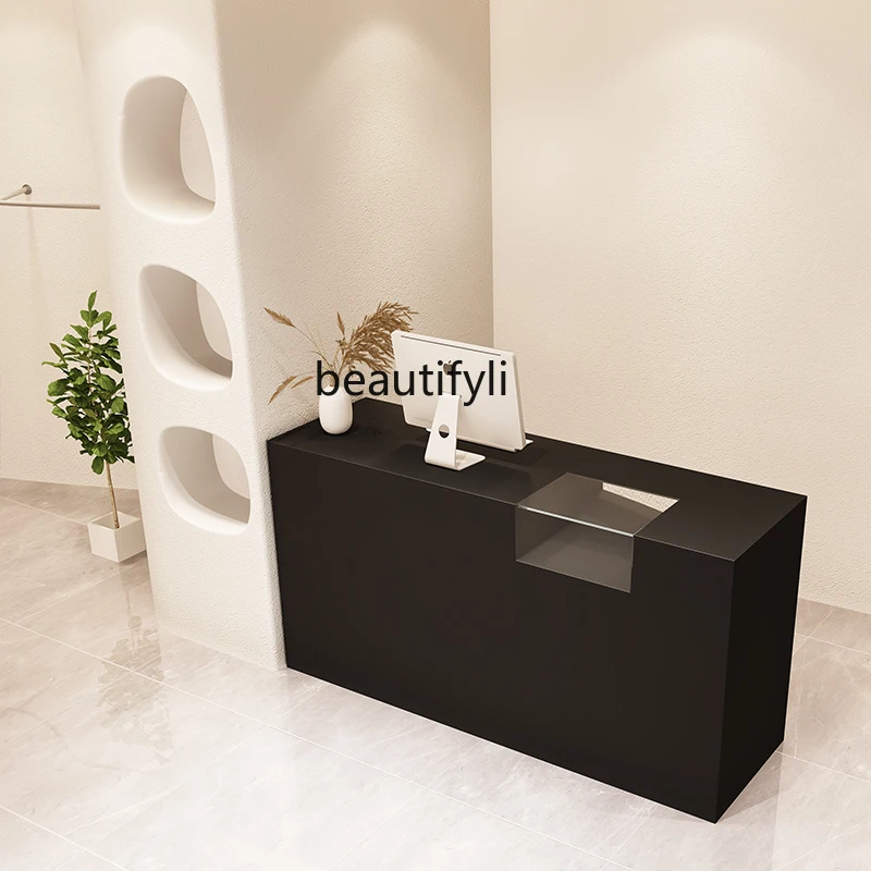 

Clothing Store Women's Clothing Store Bar Counter Cash Register Painted Front Desk Glass Counter Simple Modern