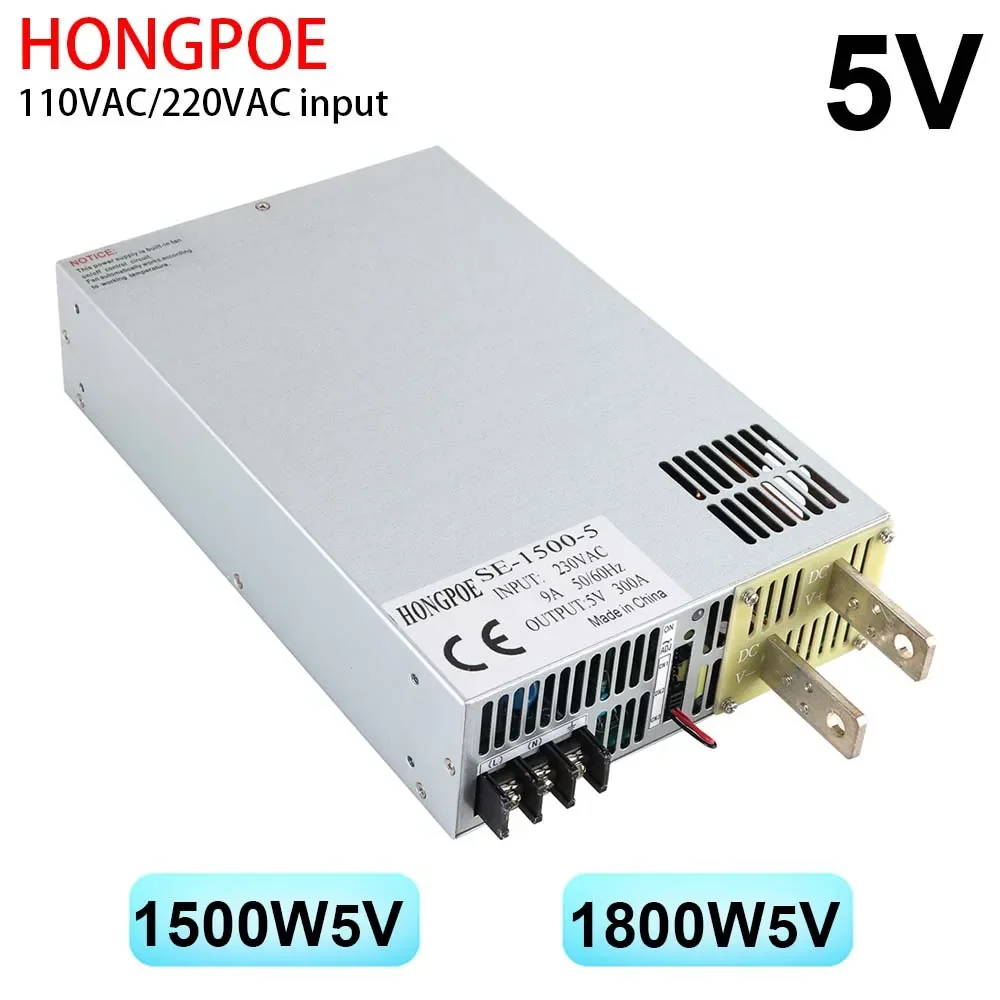 

5V Power Supply 5V 300A 350A 110V 220V AC to DC 24V Power supply Support 0-5V Analog Signal Control ro PLC Control 1500W 1800W