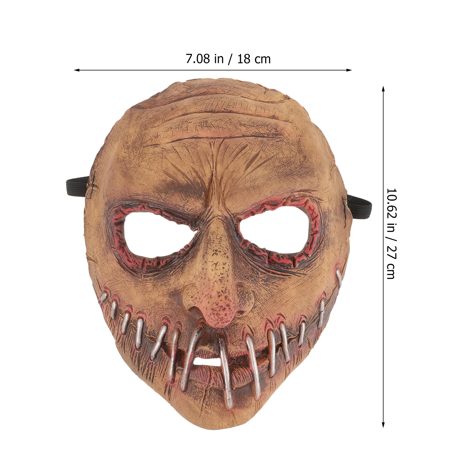 

Creepy Horror Mask For Adults Scary Halloween Costume Cosplay Party Haunted Stage Prop Wearable Elastic Design