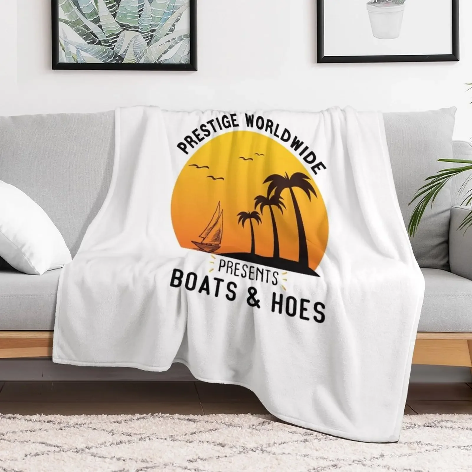 prestige worldwide presents boats & hoes Throw Blanket heavy to sleep for winter Furry Personalized Gift Thermal manga Blankets