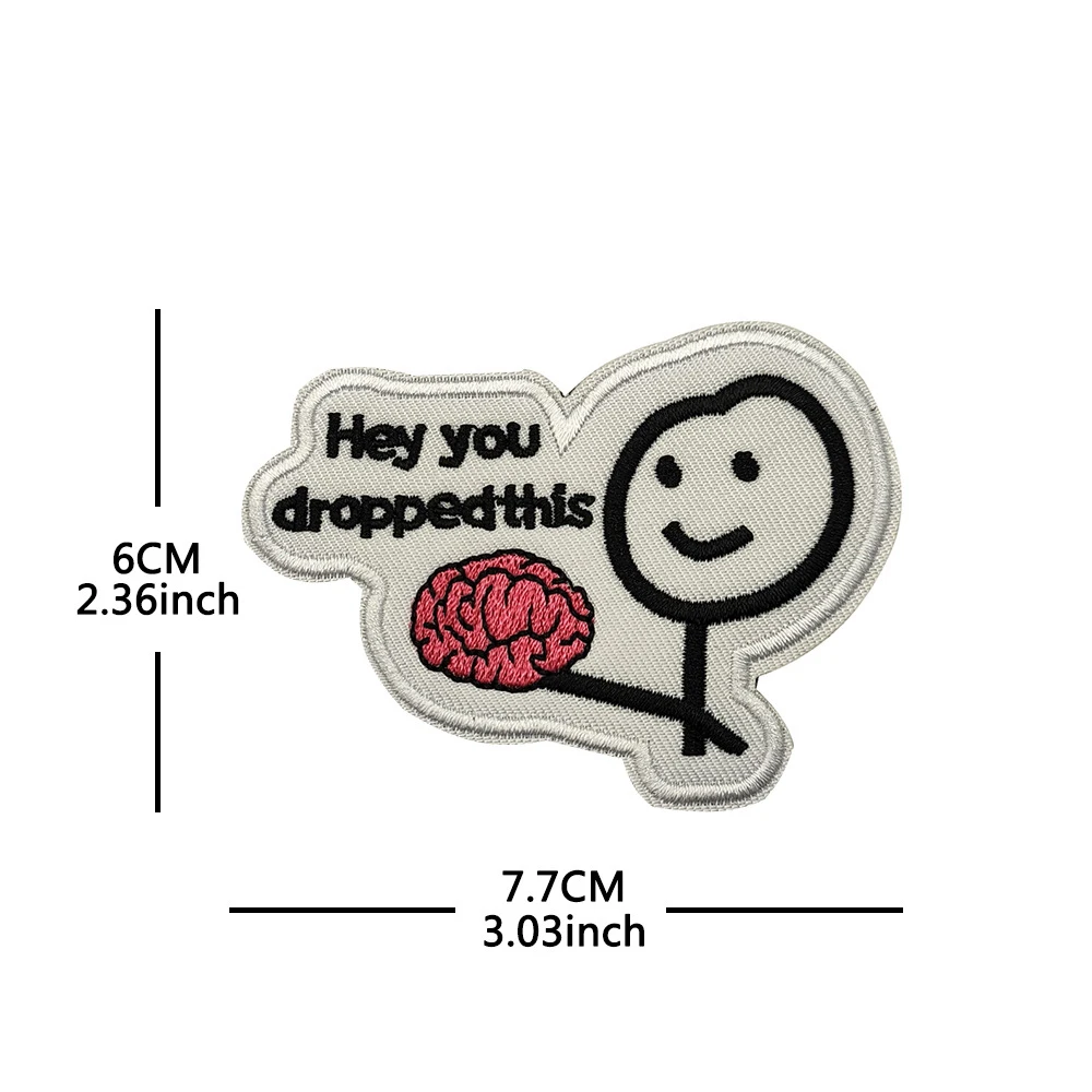Hey You Dropped This Embroidered Patch Sticker Decal Army Operator Funny Embroidery Patches