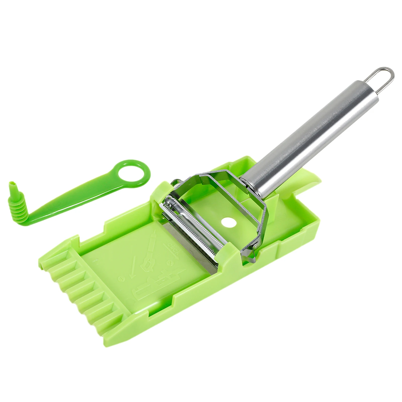 متعددة الوظائف شفرة واحدة مقشرة أدوات تقشير المطبخ للفاكهة البطاطس المحمولة قطاعة الخضراوات صريف لوحة للمطبخ