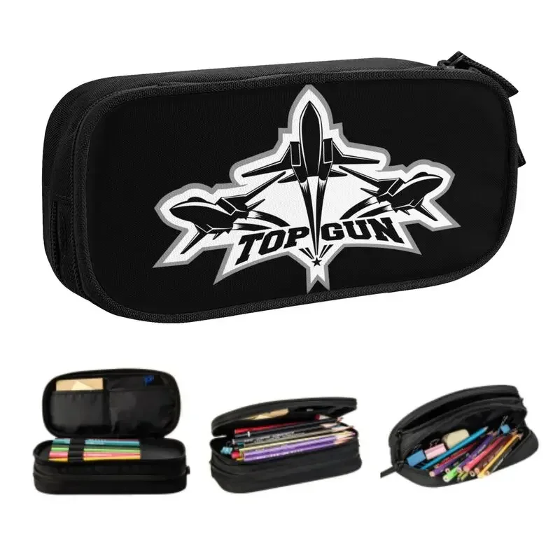 

Customized Top Gun Print Kawaii Pencil Case Boy Girl Large Capacity Pencil Bag School Accessories